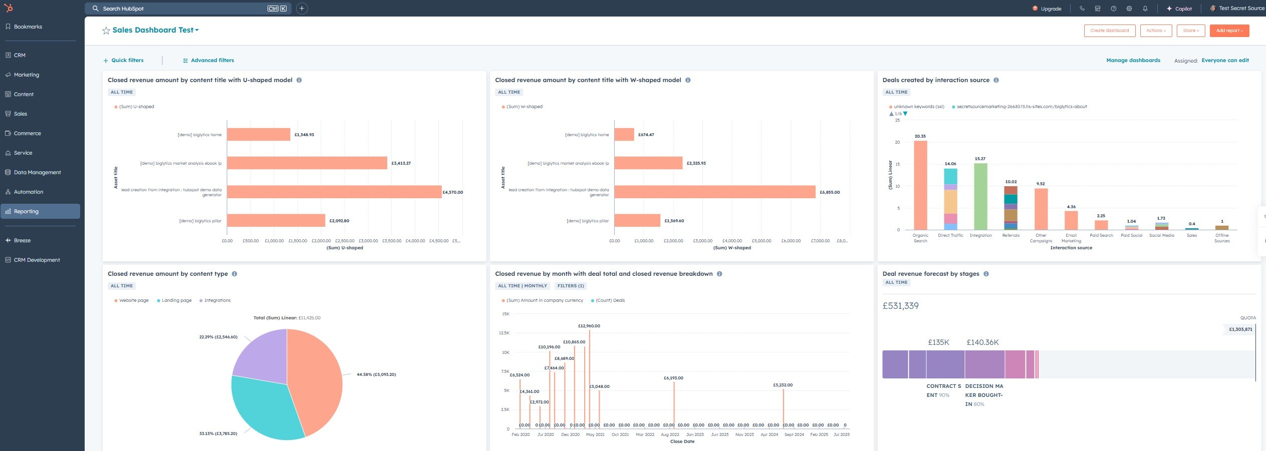 HubSpot CRM screen grab